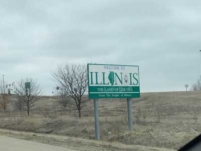 Illinois-sign - Tips for vegan road tripping