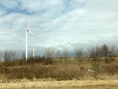 wind turbine - Tips for vegan road tripping