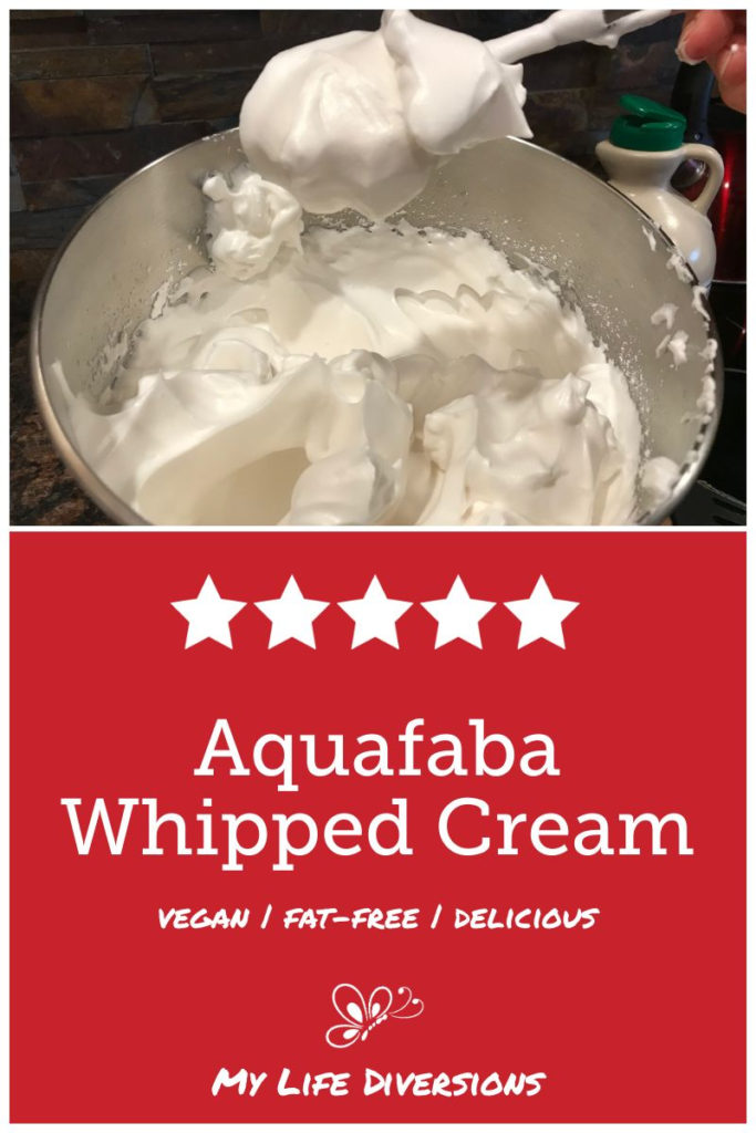 Aquafaba whip cream (bean juice) vegan whipped cream