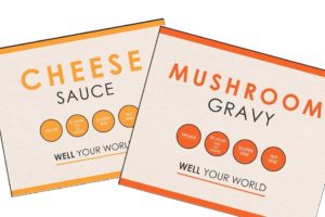 Well your world SOS Free Cheese Sauce and SOS Free Mushroom Gravy