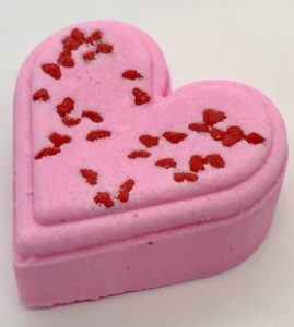 Valentines heart bath bomb