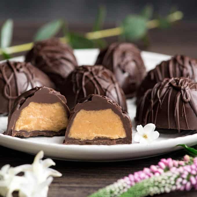 Delicious Vegan Easter Desserts and Treats homemade vegan peanut butter eggs gluten free dairy free